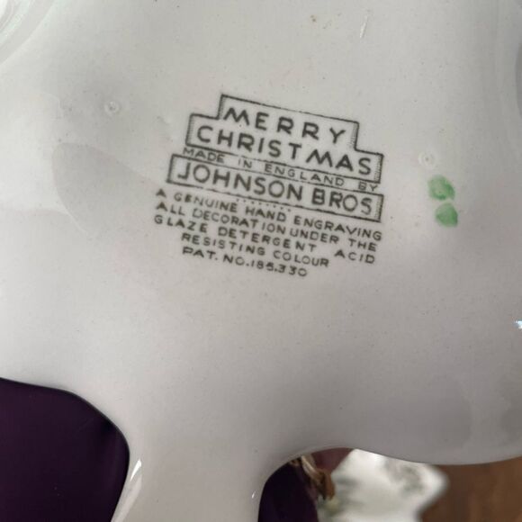 Johnson Bros Vintage Christmas Tree Platters x 2 - Picture 9 of 14